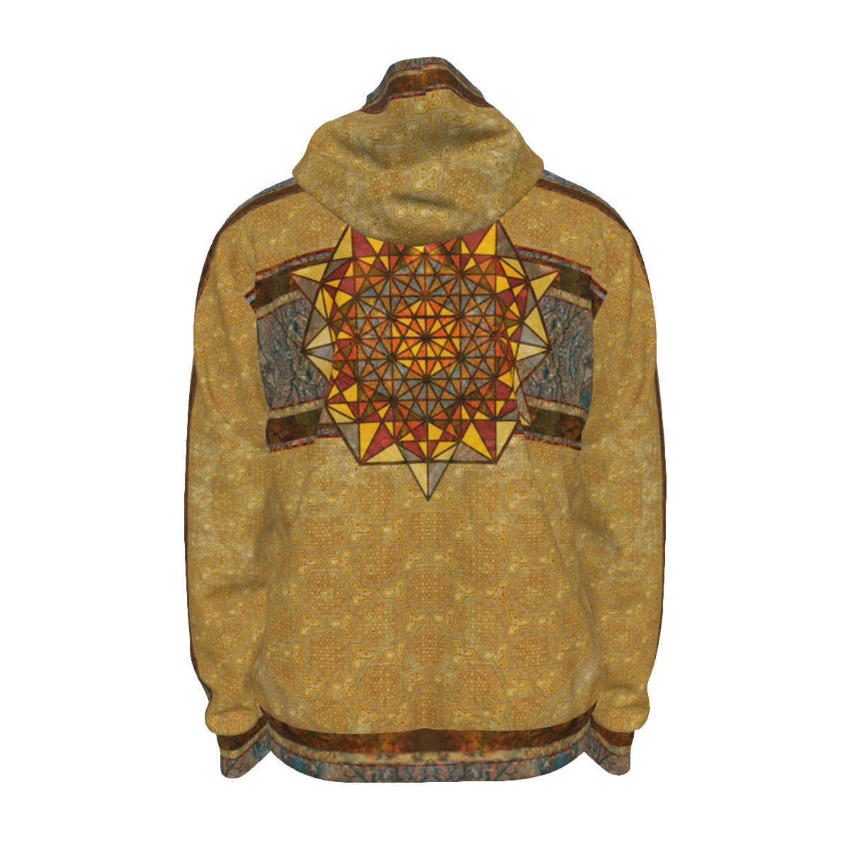 Golden Tetrahedron  Premium Zip Hoodie