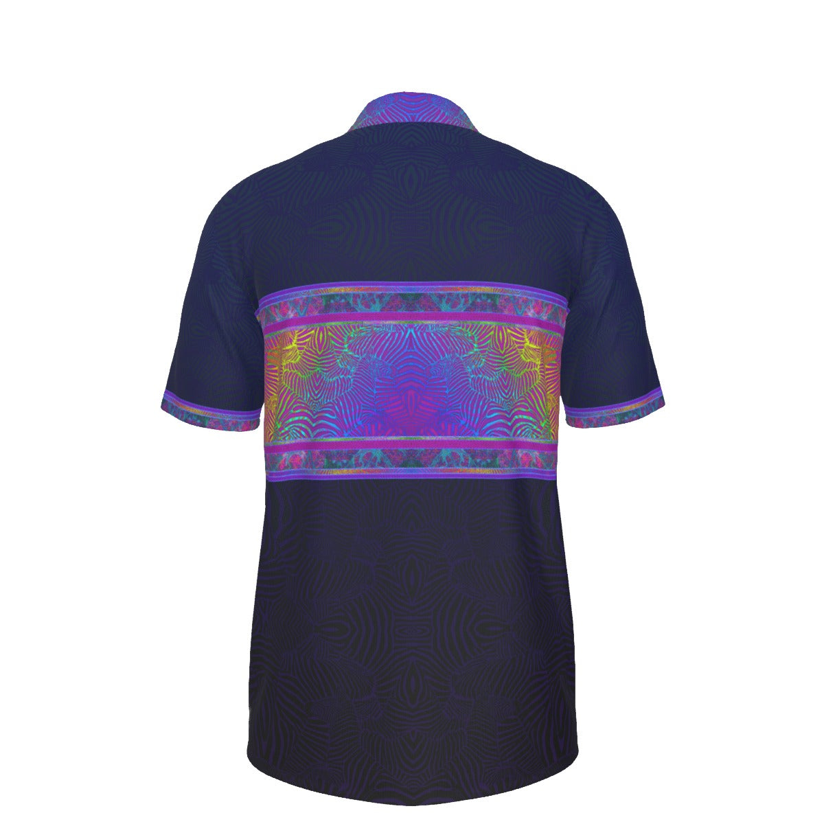 Rainbow Zebra Stretch Polo Golf Shirt