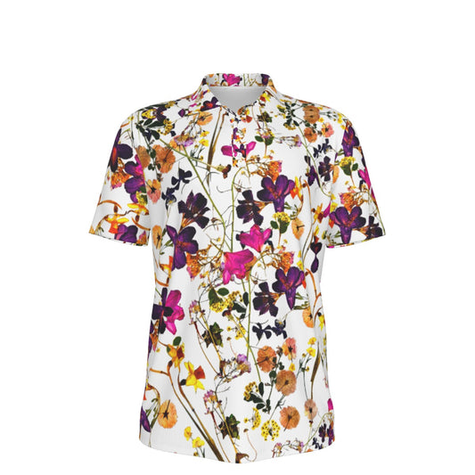 Spring Floral Fling Stretch Polo Golf Shirt