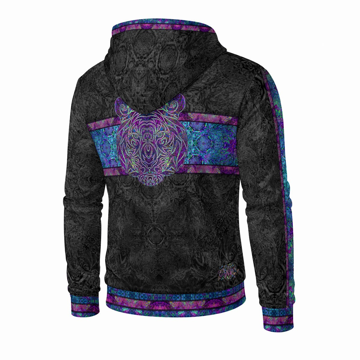 Visionary Tiger Crushed Velvet Zip Hoodie