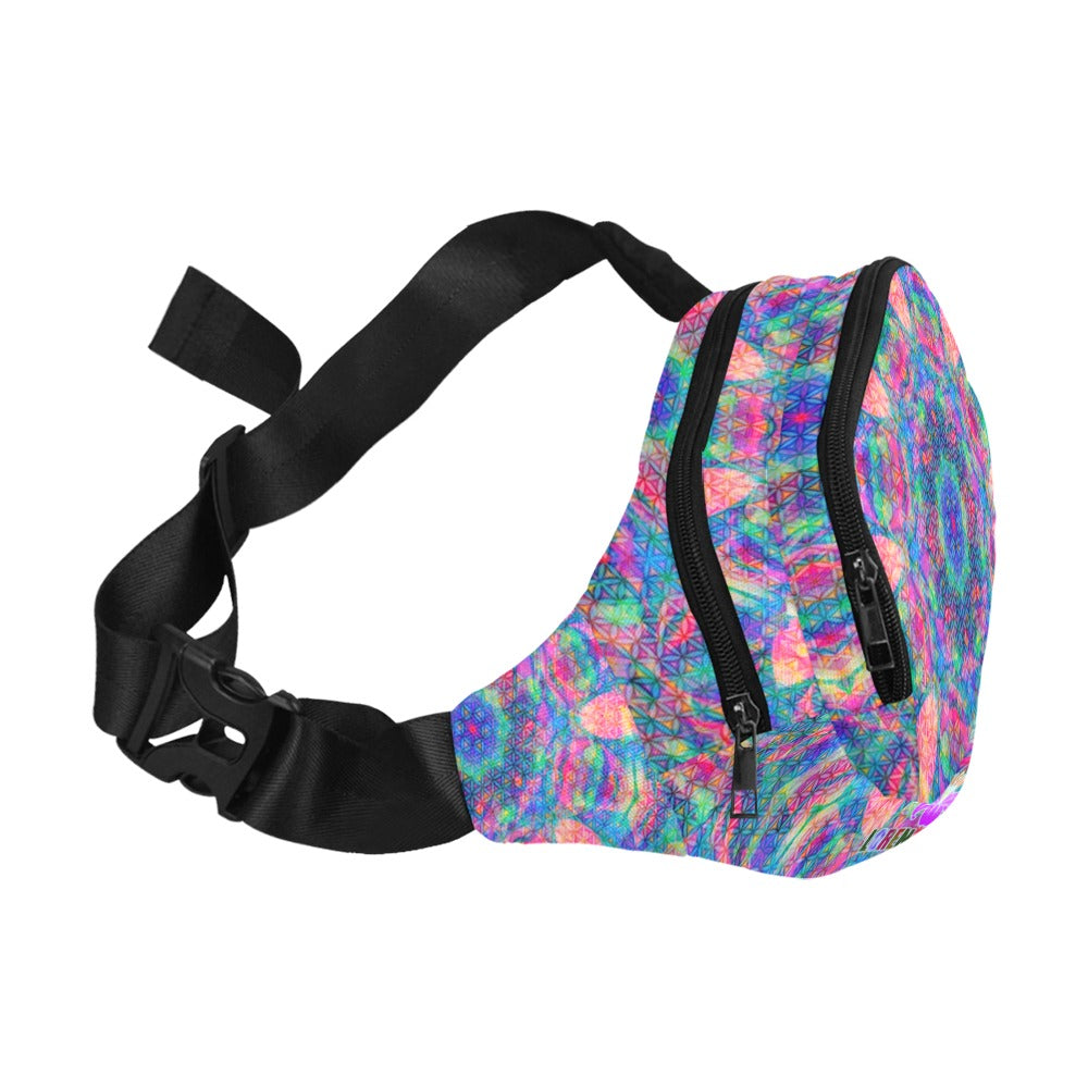 Rainbow Flower of Life Fanny Pack