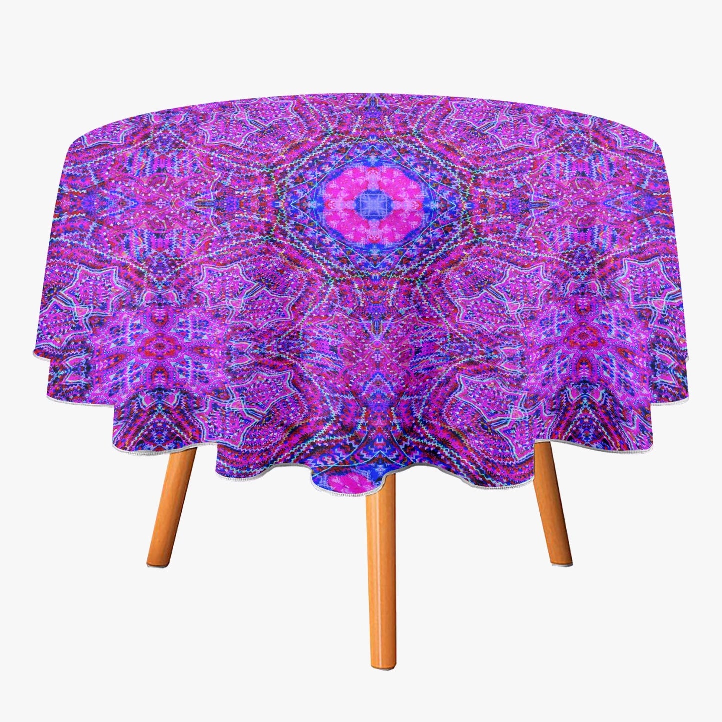 Purple Starlight 60" Round Tablecloth