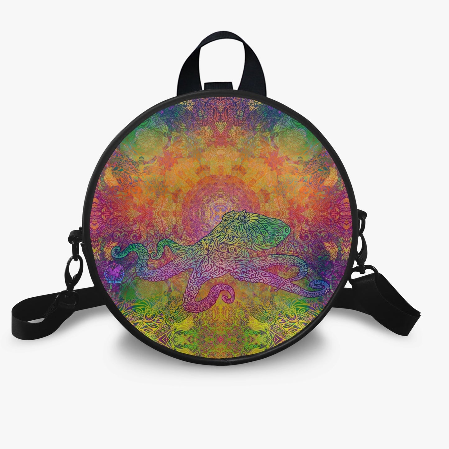 Rainbow Octopus Round Bag / Back Pack