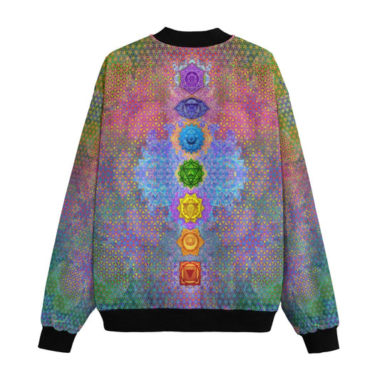Chakra Awakening Bomber Jacket w/ Sherpa Lining