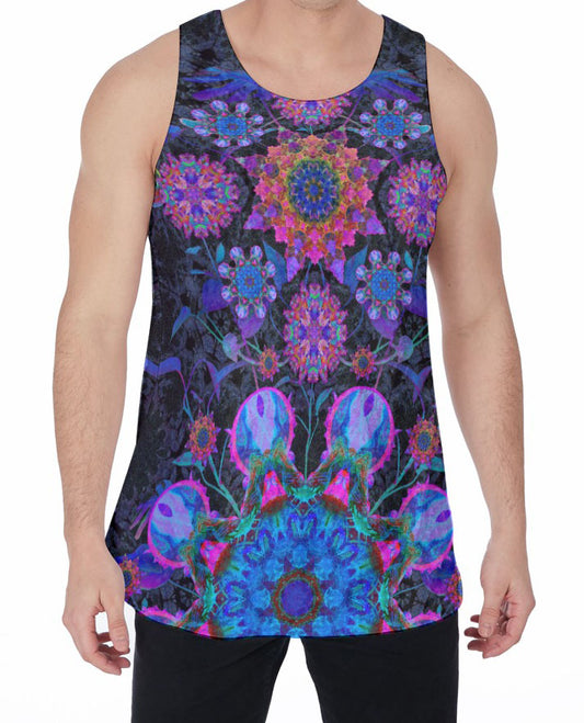 Cosmic Flower Jungle Crushed Velvet Tank Top