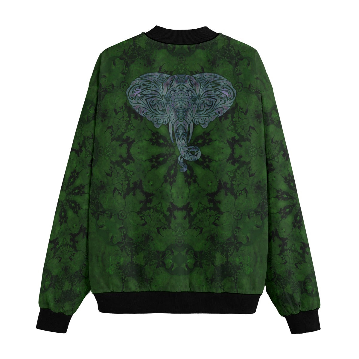 Emerald Elephant Bomber Jacket w/ Sherpa Lining