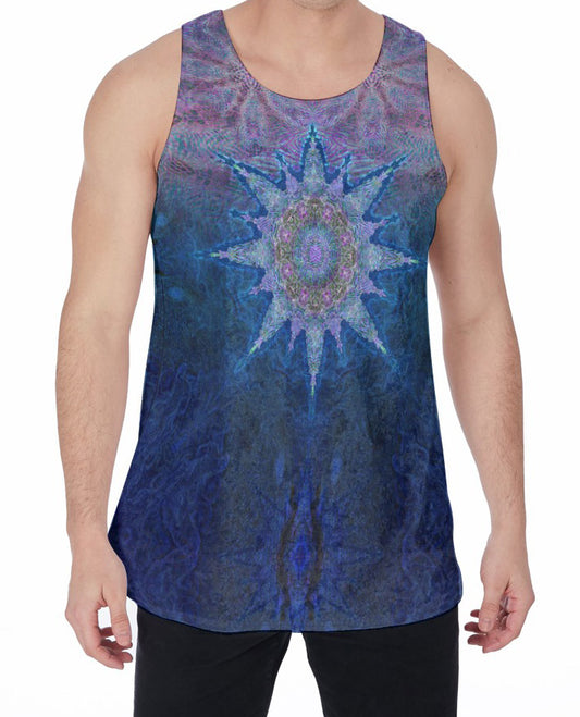 Jupiter Zebra Star Crushed Velvet Tank Top