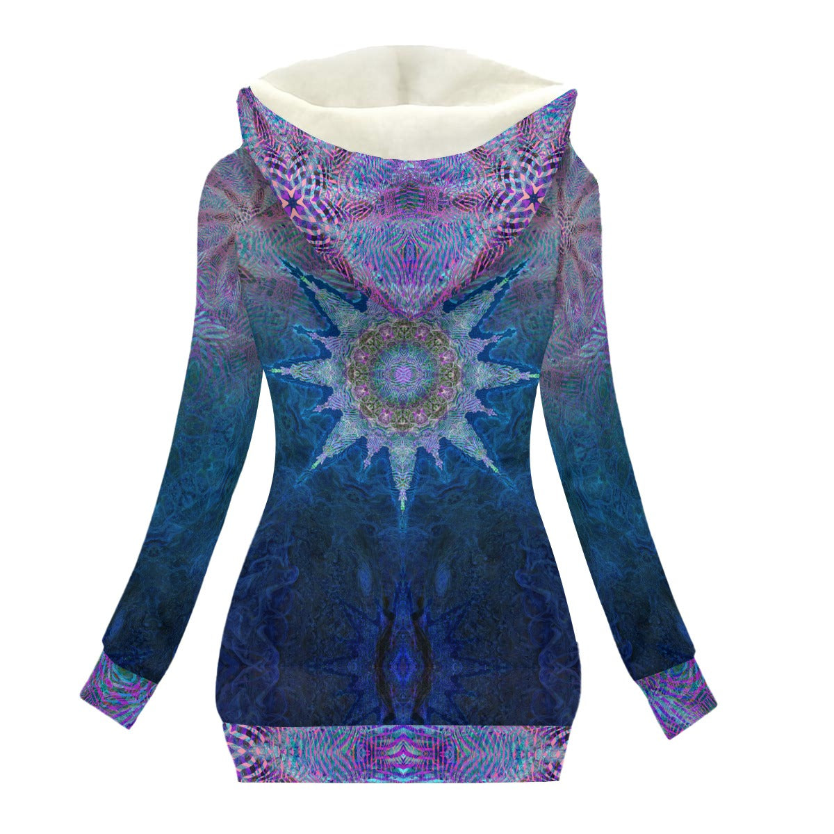 Jupiter Zebra Star Women's Hooded Jacket with Fleece Lining