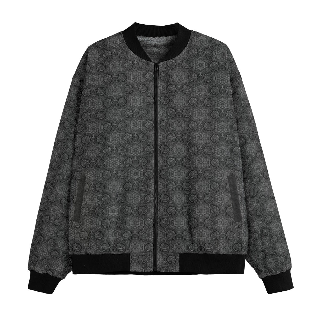 Metatron's Cube by Night Bomber Jacket w/ Sherpa Lining