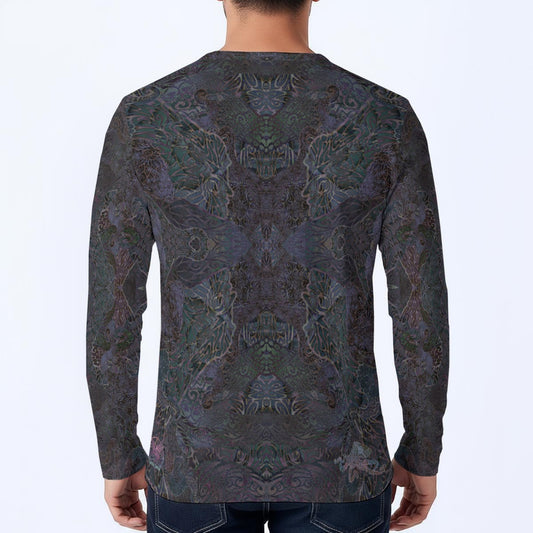 Monoceros Cephalopod Long-Sleeve Henley Shirt