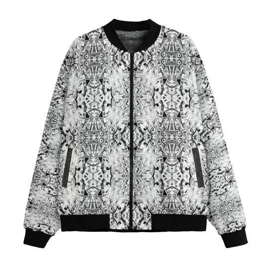 Musical Mandalas Bomber Jacket w/ Sherpa Lining