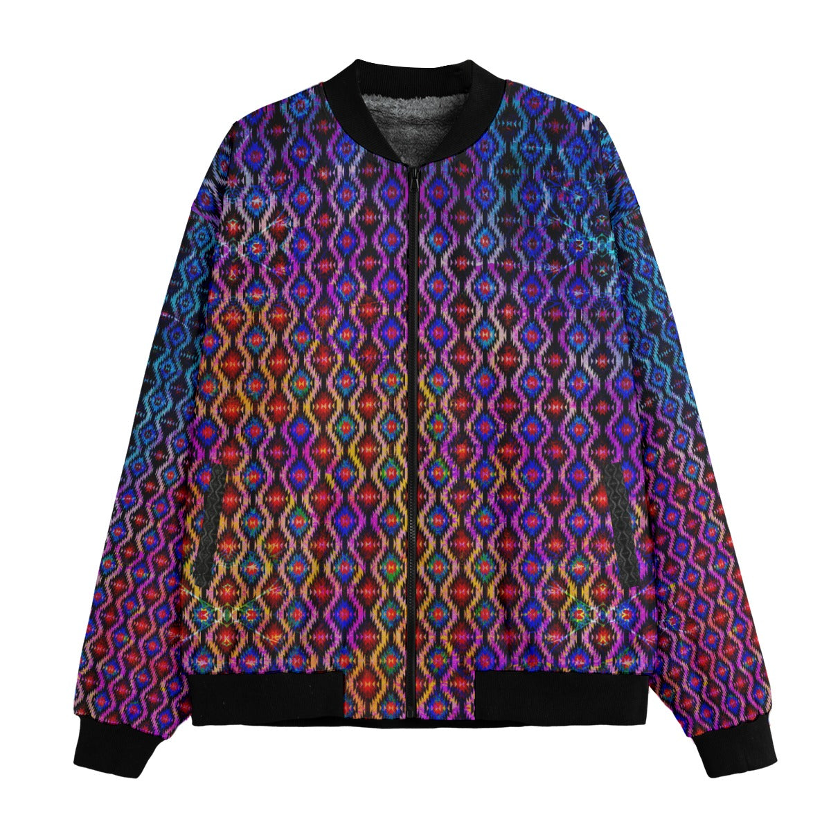 Navajo Sunrise Bomber Jacket w/ Sherpa Lining
