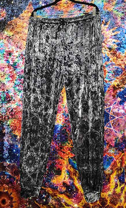 Obsidian Stars Crushed Velvet Jogger Pants