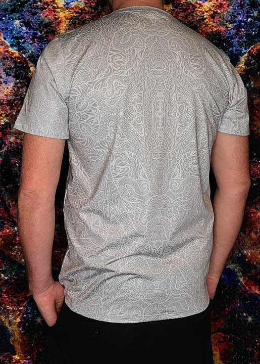 Gray Tribal Octopus  T-Shirt