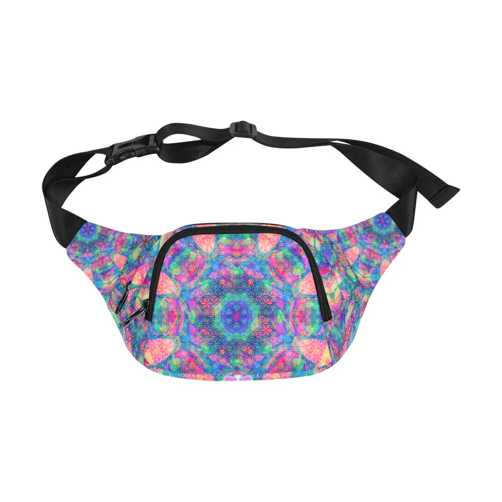 Rainbow Flower of Life Fanny Pack