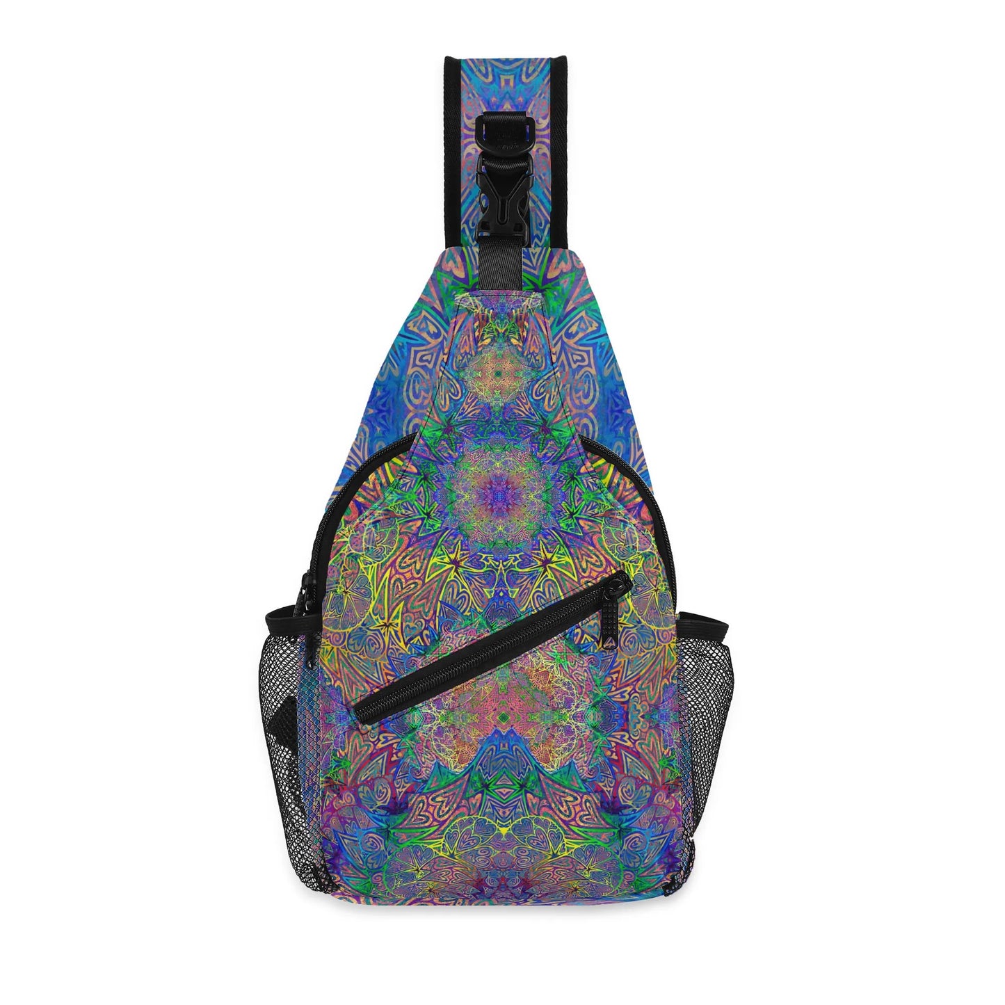 Rainbow Heart Burst Crossbody Bag