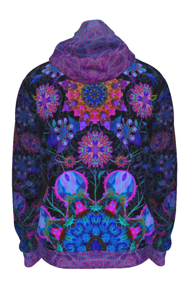 Cosmic Flower Jungle Premium Zip Hoodie