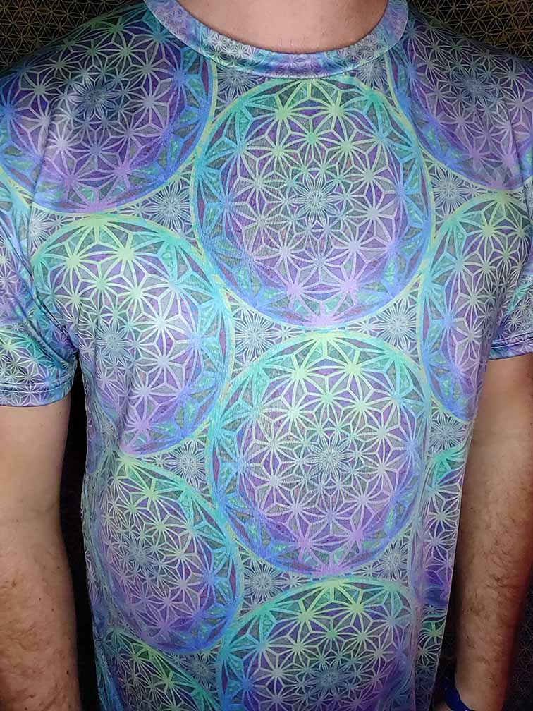 Birth of a Flower Teal T-Shirt