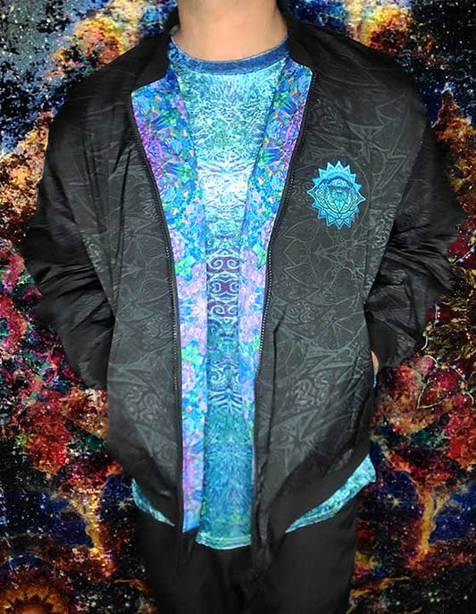 Nocturnal Chakras Bomber Jacket w/ Sherpa Lining
