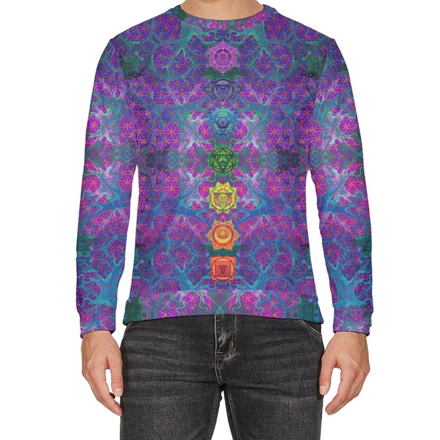 Chakra Awakening Velour Sweater