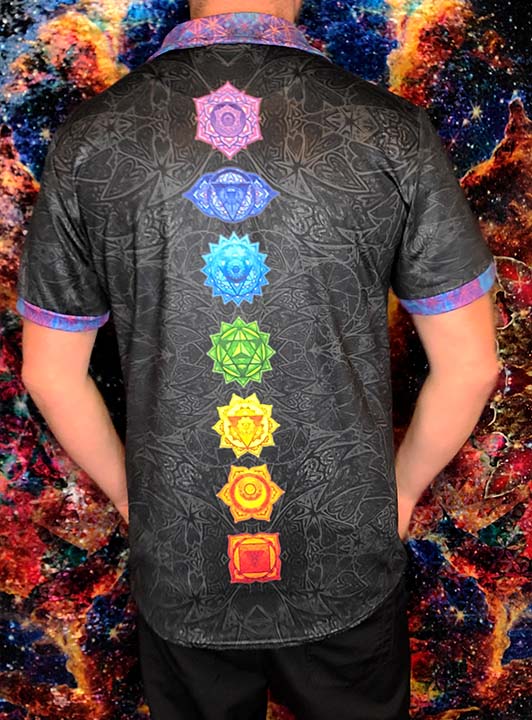 Chakra Hearts Stretch Polo Golf Shirt