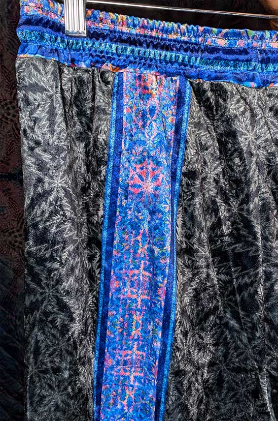 13 Point Bolt Crushed Velvet Jogger Pants