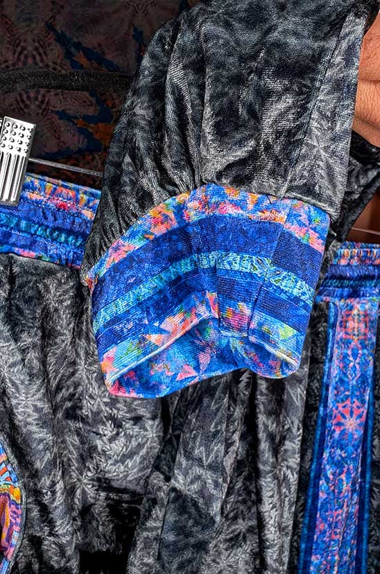 13 Point Bolt Crushed Velvet Jogger Pants