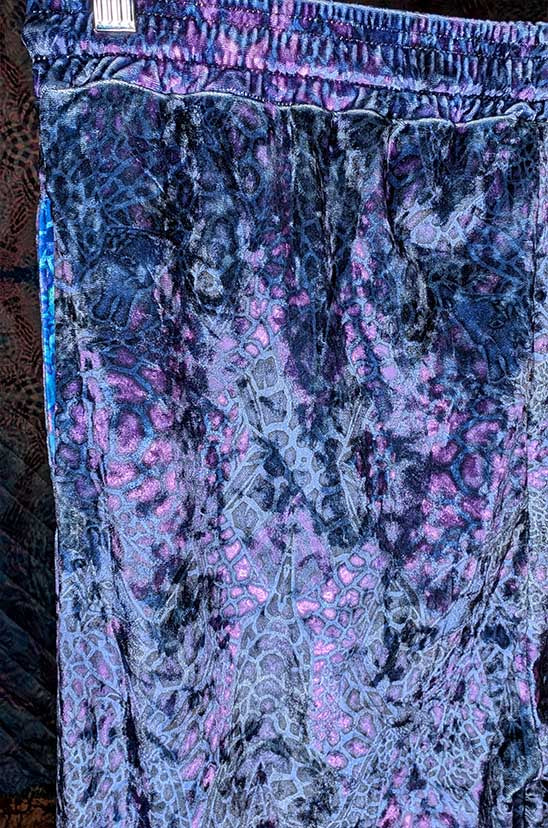 Purple Giraffe Crushed Velvet Jogger Pants