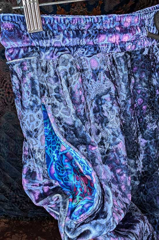 Purple Giraffe Crushed Velvet Jogger Pants