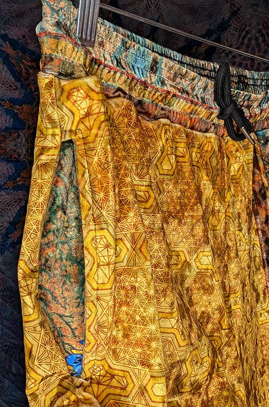 Golden Tetrahedron Crushed Velvet Jogger Pants