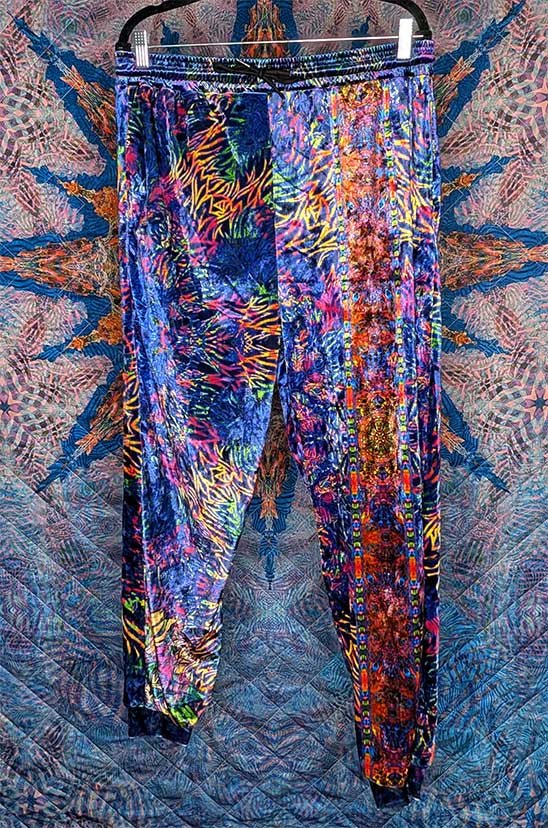 Royal Lion Crushed Velvet Jogger Pants