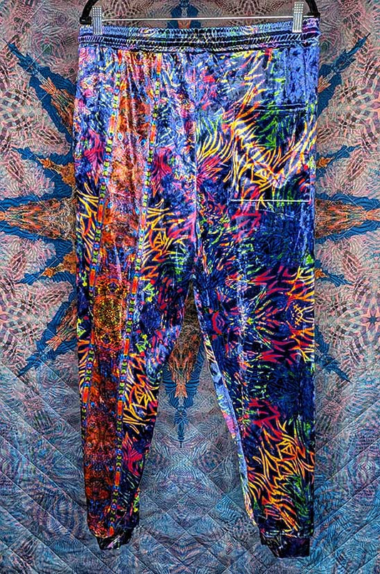 Royal Lion Crushed Velvet Jogger Pants