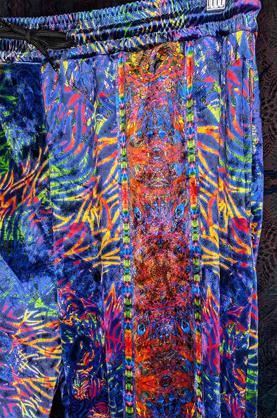 Royal Lion Crushed Velvet Jogger Pants