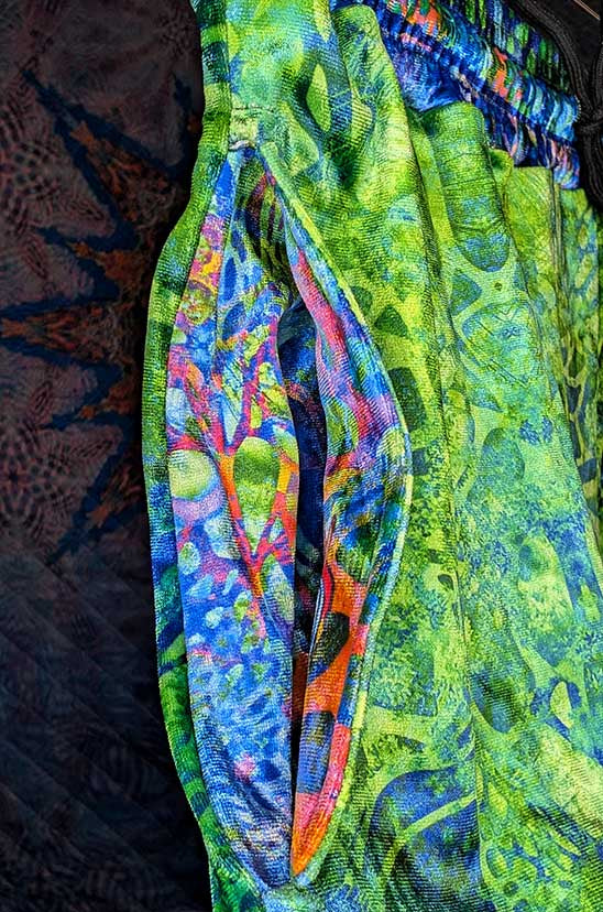 Sea Turtle Longevity Crushed Velvet Jogger Pants