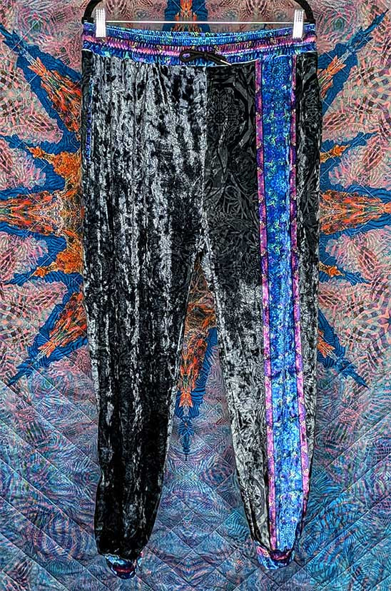 Visionary Tiger Crushed Velvet Jogger Pants