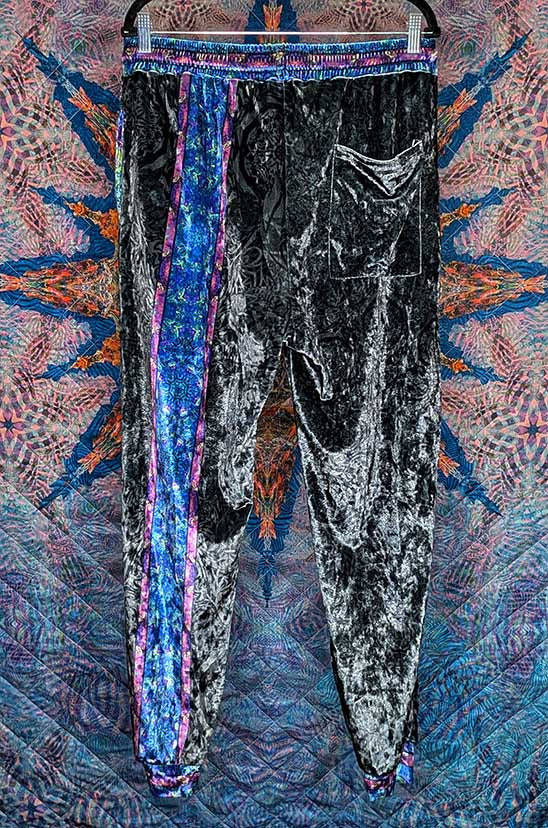 Visionary Tiger Crushed Velvet Jogger Pants