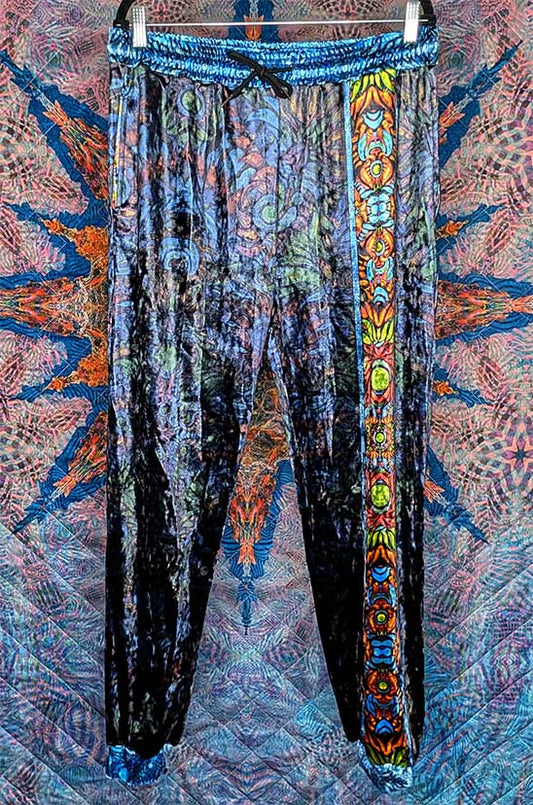 Visionary Owl Crushed Velvet Jogger Pants