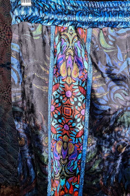 Visionary Owl Crushed Velvet Jogger Pants