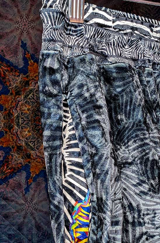 Zebra Reflections Crushed Velvet Jogger Pants