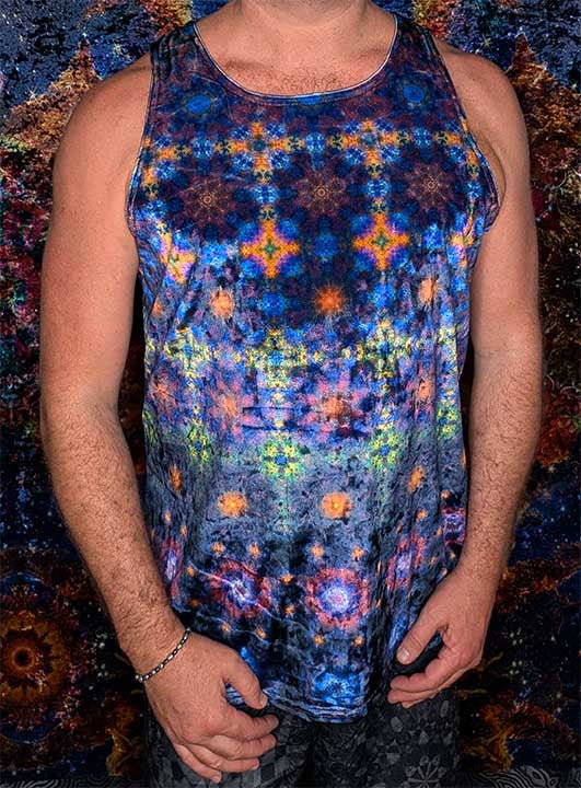 Coral Galaxies Crushed Velvet Tank Top