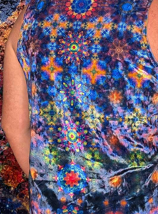 Coral Galaxies Crushed Velvet Tank Top