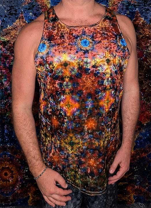 Cosmic Coral Reef Crushed Velvet Tank Top