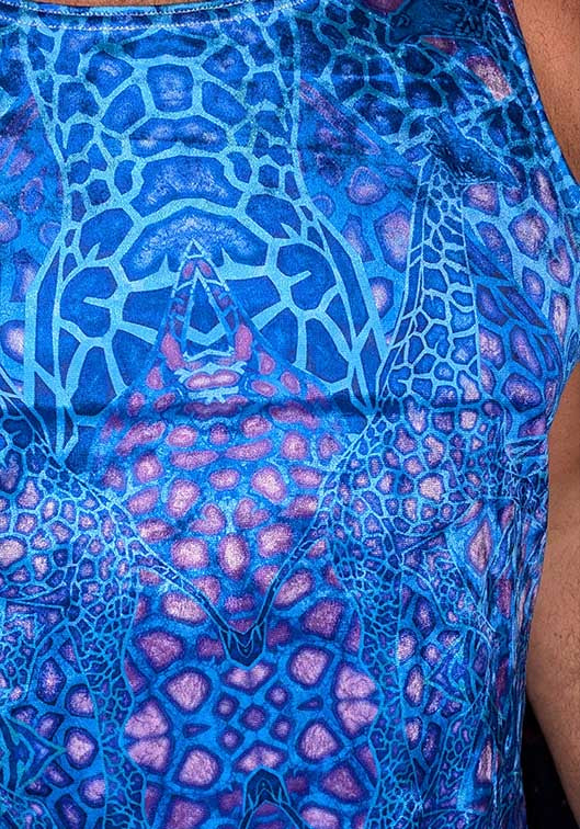 Aquamarine Giraffe Crushed Velvet Tank Top
