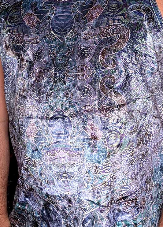 Periwinkle Octopus Crushed Velvet Tank Top