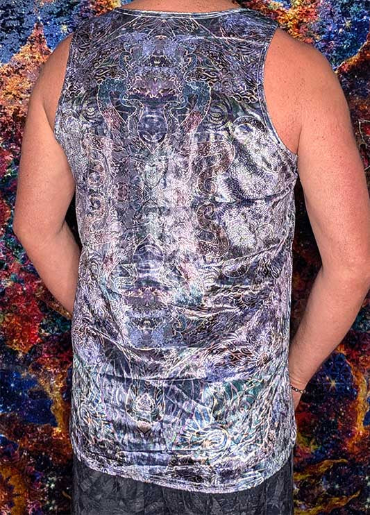 Periwinkle Octopus Crushed Velvet Tank Top