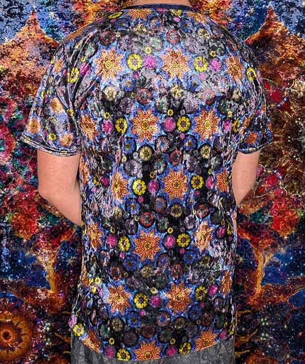 Star Mandala Effects Crushed Velvet T-Shirt