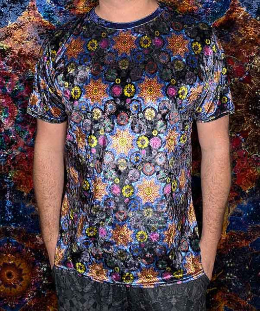 Star Mandala Effects Crushed Velvet T-Shirt