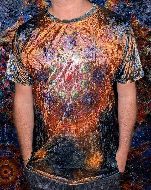 Brain Coral Mandala Crushed Velvet T-Shirt