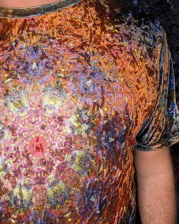 Brain Coral Mandala Crushed Velvet T-Shirt