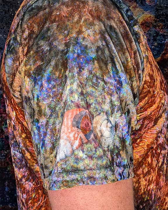 Brain Coral Mandala Crushed Velvet T-Shirt